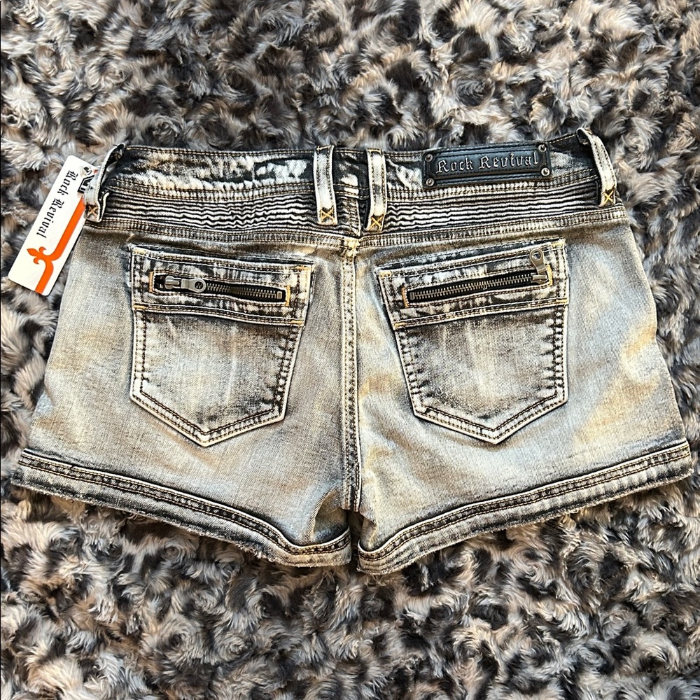 Rock revival Moto shorts NWT TAG SIZE 30 - Picture 4 of 16